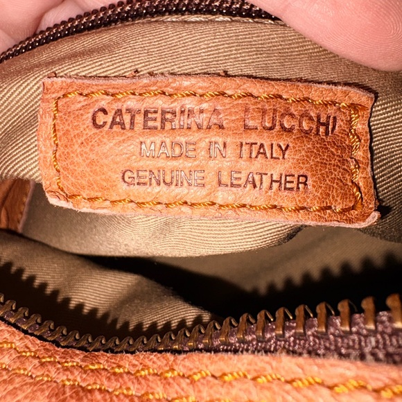 NWT Caterina Lucchi Large Studded Leather Hobo - Moro/Beige - Italy - Picture 15 of 16